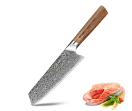 7 Inch Professional Damascus Steel Kitchen Knives Fish Knife Santoku Knife with Wooden Handle