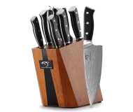 9 Pieces Super Sharp Damascus Steel Kitchen Knives Chef Knife Set with Wooden Block