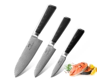 3 Pieces Kitchen Knives Set Multi-Functional Cooking Tools Damascus Steel Knife Sets with Micarta Handle