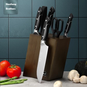 7 Pieces Kitchen Knives Set German Steel Cutlery Knife Chef Kitchen Knife Set with Wooden Block