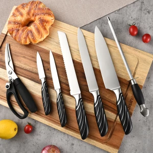 8 Pieces Kitchen Knives Stainless Steel 67 Layers Kitchen Knife Set with Acrylic Block