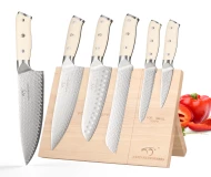 6 Pieces  Damascus Steel Kitchen Knives Utensils Kitchen Knife Set With Wooden Block