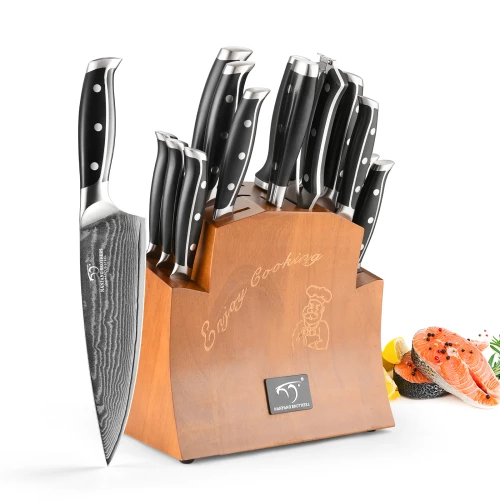 16 Pieces Professional Kitchen Knife Set Ultra Sharp Damascus Steel Kitchen Tools Easy to Cut Meat and More