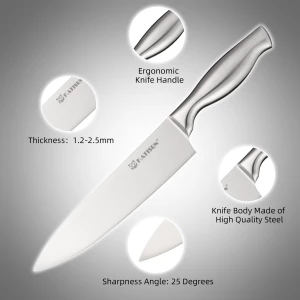 New Design 15 Pieces Stainless Steel Kitchen Knife with Black Wooden Knife Block