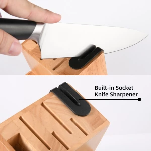 Top Seller 15 Pieces Kitchen Knife Set Stainless Steel with Wooden Knife Holder