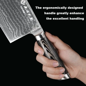 7 inch kitchen knife Japanese professional 67 layers Damascus Nakiri Knife with Pakka Wooden Handle