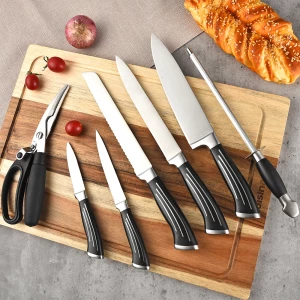 8 Pieces Stainless Steel Knife Set Japanese Kitchen Knife Set With ABS Handle and Acrylic Block