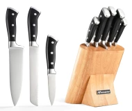 Professional  Knife Set Stainless Steel 6 Pieces Kitchen Knives with Wooden Block