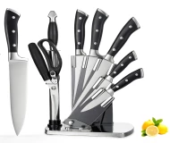 6 Pieces Stainless Steel Professional  Kitchen Knife Set with Acrylic Block