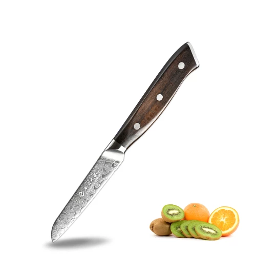4.1 inch Damascus kitchen Knives Professional Fruit Knife Paring knife with Black Rosewood Handle