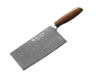High Quality Damascus Steel Kitchen Knife Super Sharp Practical Meat Cleaver Knife with Wooden Handle