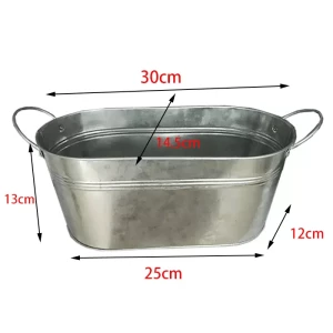 Outdoor Sunscreen Bucket Bug-spray Sunglasses Backyard Storage Pool Galvanized Buckets Tub Metal