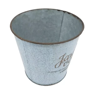 Wholesale vintage metal flowerpot garden homes decorate galvanized metallic pails buckets