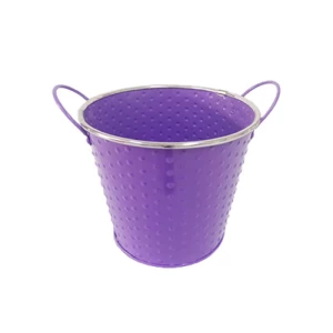 Color flower mini gift metal bucket iron paint buckets great for decoration Easter storage candy and dye brush