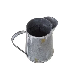 Hot Sale Galvanized Vintage Grey Watering Can Decorative Balcony Garden Planter Flower