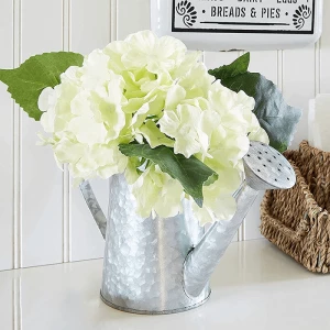 Galvanized Watering Can Vases With Handle For Home Flower Garden Desktop Decor