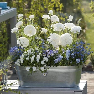 6PCS Galvanized Oval Planters Tub Metal Galvanized Buckets With Handles Pail Floral Pot For Outdoor Events Gift Home Bar Decor Galvanized Beverage Tub