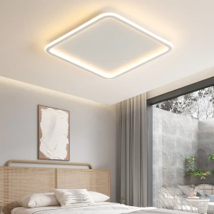 Nordic minimalist square shape indoor lighting for bedroom living room LED ceiling light