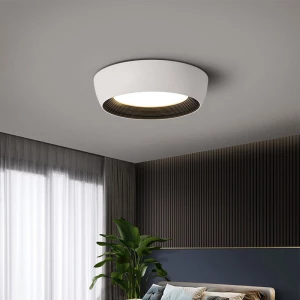 New Nordic Creative Living Room Ceiling Light White Circular Restaurant Lighting LED Ceiling Light