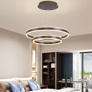 Luxury Modern Living Room Hanging Lighting Ceiling Pendant Lamp Circle Led Chandelier & Pendant Lights