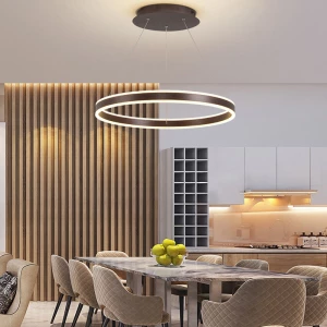 Luxury Modern Living Room Hanging Lighting Ceiling Pendant Lamp Circle Led Chandelier & Pendant Lights