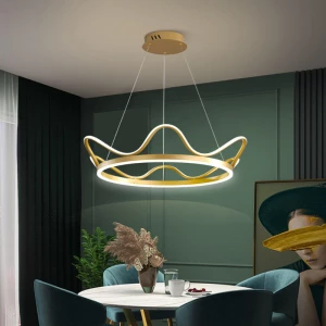 Nordic Office Home Lights Lighting Chandelier LED Crown Pendant Lamps for Dining Table Children Bedroom Living Room Decorative