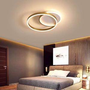 Bedroom lights led ceiling lamps modern led wraparound pop gold modern ceiling light