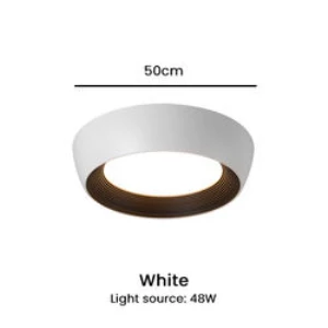 New Nordic Creative Living Room Ceiling Light White Circular Restaurant Lighting LED Ceiling Light