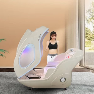 Attrezzatura moderna di bellezza Idroterapia Spa Capsula infrarossa di ozono Sauna Spa Capsula con Light Therapy