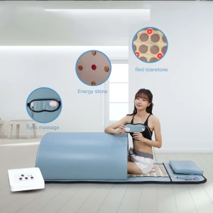 Beauty Personal Healthcare High-end Spa Capsule Portable Photon Lights Infrared Heat Sauna Dome with Stones