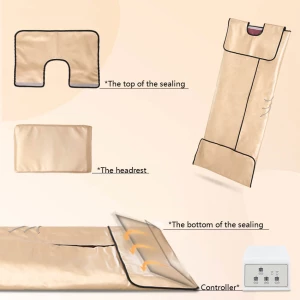 Portable Easy Carry Beauty Spa Sauna Far Infrared Heating Slimming Detox Sauna Blanket with Bian Stones