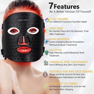 Beauty Spa Treatment 7 Colors Mask Led Red Light Therapy Face Facial Mask Device