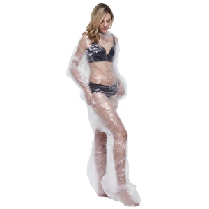 Beauty Spa Personal Health Care Accessories Transparent Disposable Sauna Pants Plastic Bag Body Wrap Suits