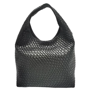 PU Knitted Pattern Holo Bag CH2437 - W 14-3/4" X H 15-1/2" X D 5"