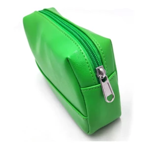 Small Makeup Bag Travel Cosmetic Pouch PU Leather CH2451 - L 7-1/2" X H 4-1/4" X D 2"