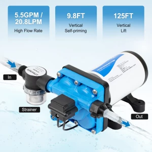 12V 24V Hot sale water diaphragm pumps RV marine  caravan camper trailer self priming bilge pump