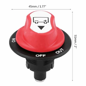 Waterproof Heavy Duty Battery Disconnect Isolator Switch On-Off 12V-48V Master Cut/Shut Off Marine Battery Switch for Boat Car