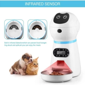 3.5L Automatic Stainless Steel Pet Feeder Smart Food Dispenser For Cats Dogs with Timer