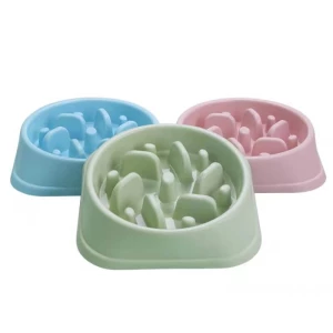 Square Jungle Slow Food Bowl，cat feeding bowl，Pet bowl, feeding bowl, anti-choking bowl, dog feeding bowl, pet feeding bowl，Multifunctional, automatic feeding