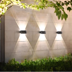 Good Price Outdoor Garden Patio Decorative Exterior Updown Lighted Waterproof Ip65 Led Solar Powered Wall Light