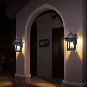 Outdoor motion sensor IP65 waterproof solar wall lamp villa front garden courtyard solar lamp