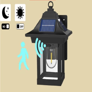 Outdoor motion sensor IP65 waterproof solar wall lamp villa front garden courtyard solar lamp