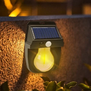 Solar Motion Sensor Light Outdoor 3 Lighting Modes Dusk To Dawn Solar Porch Lights Ip65 Waterproof Solar Wall Lanterns For Door