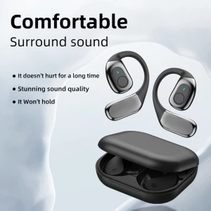 Wireless Earbuds Bluetooth 5.3 Headphones Sport, 2024 Wireless Earphones with Earhooks, HiFi Stereo Deep Bass with ENC Mic, 40H Dual LED Display, IPX7 Waterproof Ear Bud for Small Ear Running/Workout