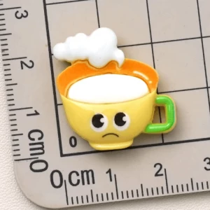 Cute eyes cookies funny Resin Colorful Cake Bread Food Charm DIY Refrigerator Sticker Thermos Cup Material Accessories