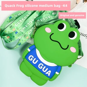 Genuine Silicone Crossbody Bag Children Manufacturer's Spot Fruit Cat Design Customizable Storage Bag Earphones Mobile Phone