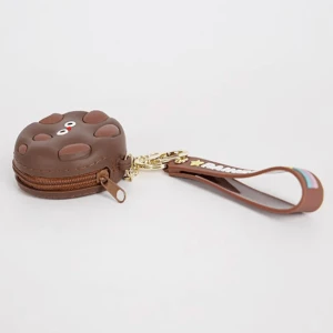 Cute Silicone Japanese Original Chocolate Cream Sandwich Biscuits eslite Food Keychain