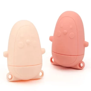 New Design Colorful Penguin Shape Animal Educational Doll Toys Soft Food Grade Silicone Baby Bath Toys