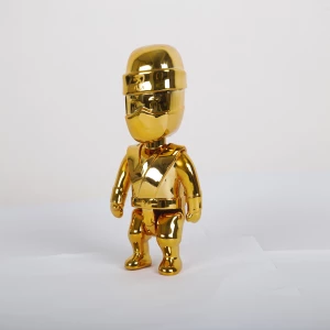 High quality special statues decorated with electroplated gold ornaments