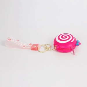 Cute Lollipop Purse rubber keychain Silicone Wallet